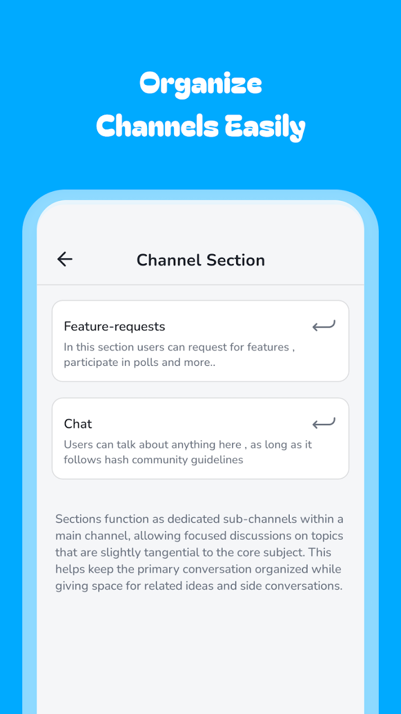 Organize channels easily
